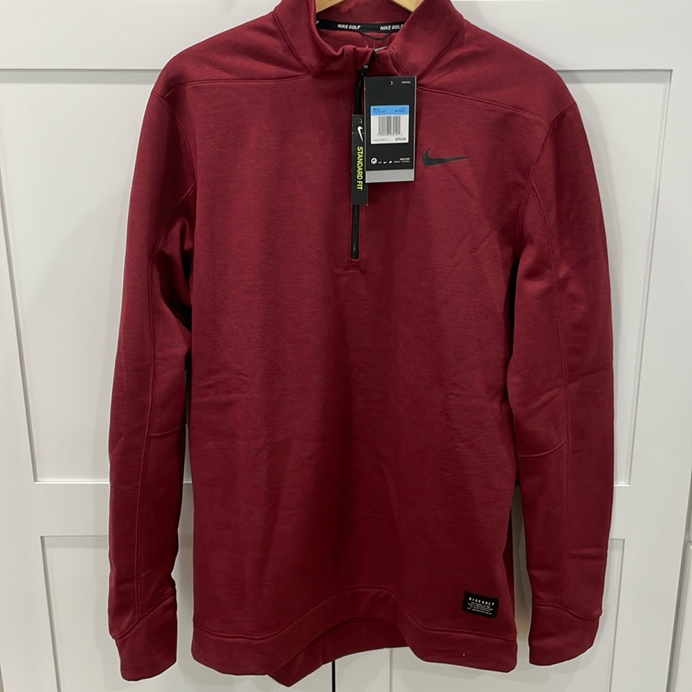 Nike Men's Zip Up Sweater - Red